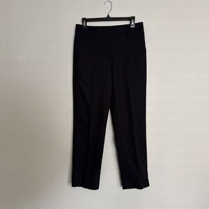 Zara Dress Pants Womens Size Small Black Straight Leg With Belt Slacks
